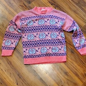 Sportissmo 1980 vintage sweater sz small daisy's daisies
